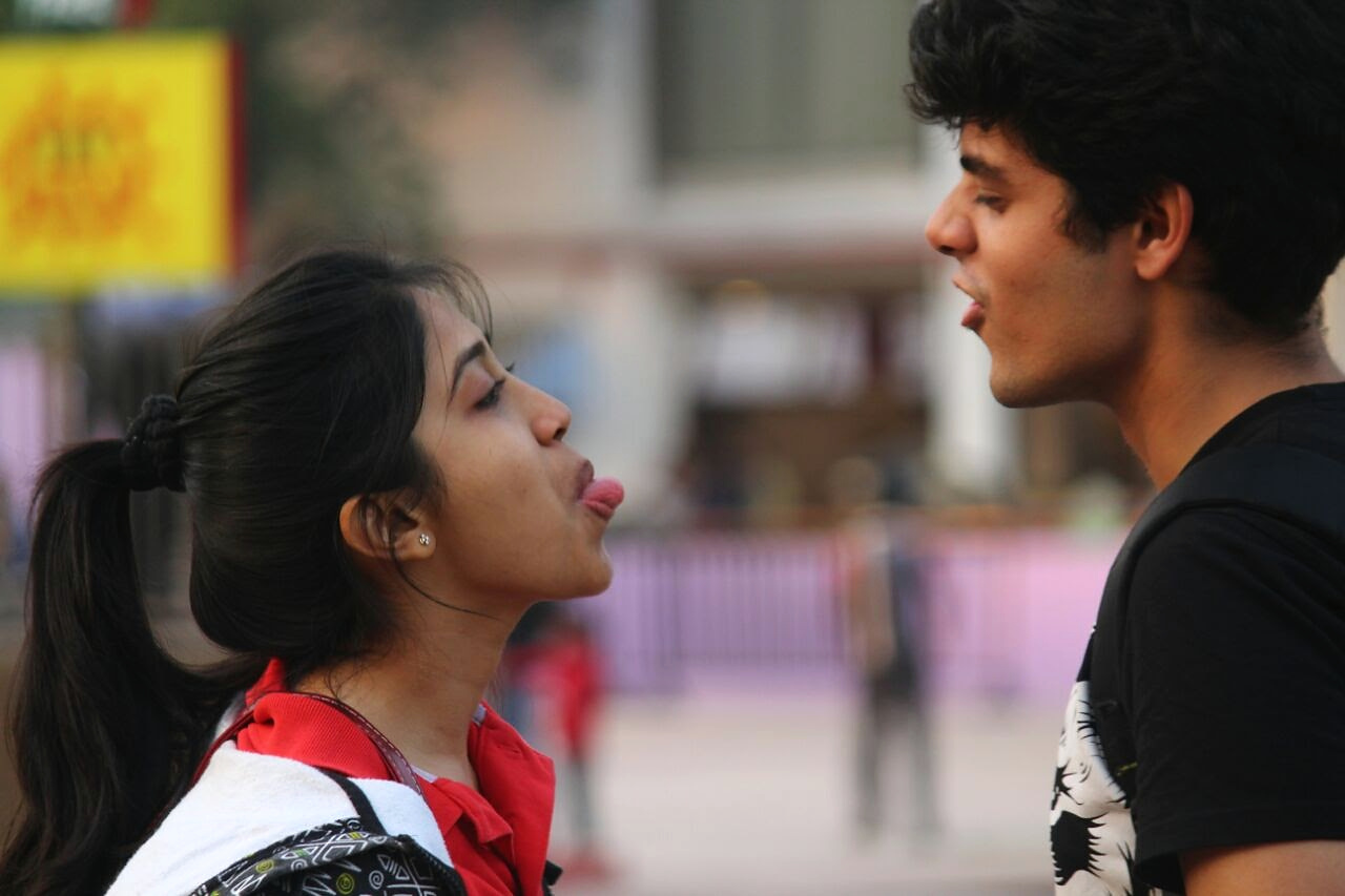 Dipti and Akash teasing each other during an early day at Nicco Park